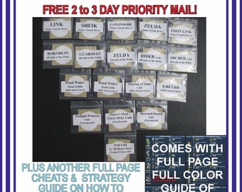 Ships Today! Complete Set All 18 Zelda NFC amiibo Tags! Free 2 to 3 Day PRIORITY MAIL! w/ Full Page Full Color Guide! Majoras Mask Ocarina