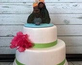 Unique Wedding Cake Topper. Disney Short Film Lava. Lava Cake Topper.