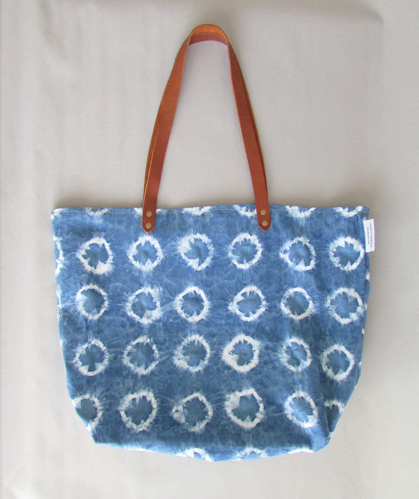 Shibori bag Tote bag Boho weekender Indigo bag Beach bag