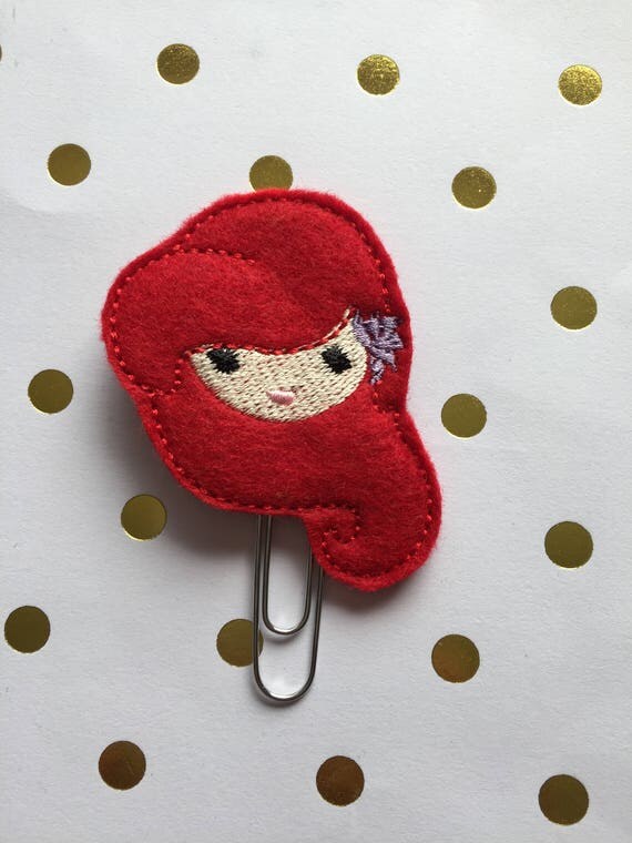 Mermaid Emoji planner Clip/Planner Clip/Bookmark. Princess planner clip. Mermaid planner clip. Emoji Planner clip