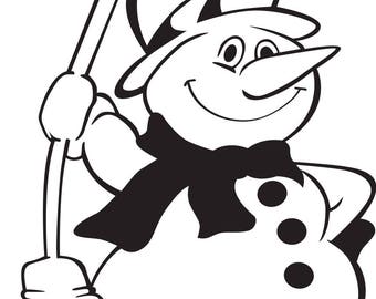 Frosty snowman svg | Etsy