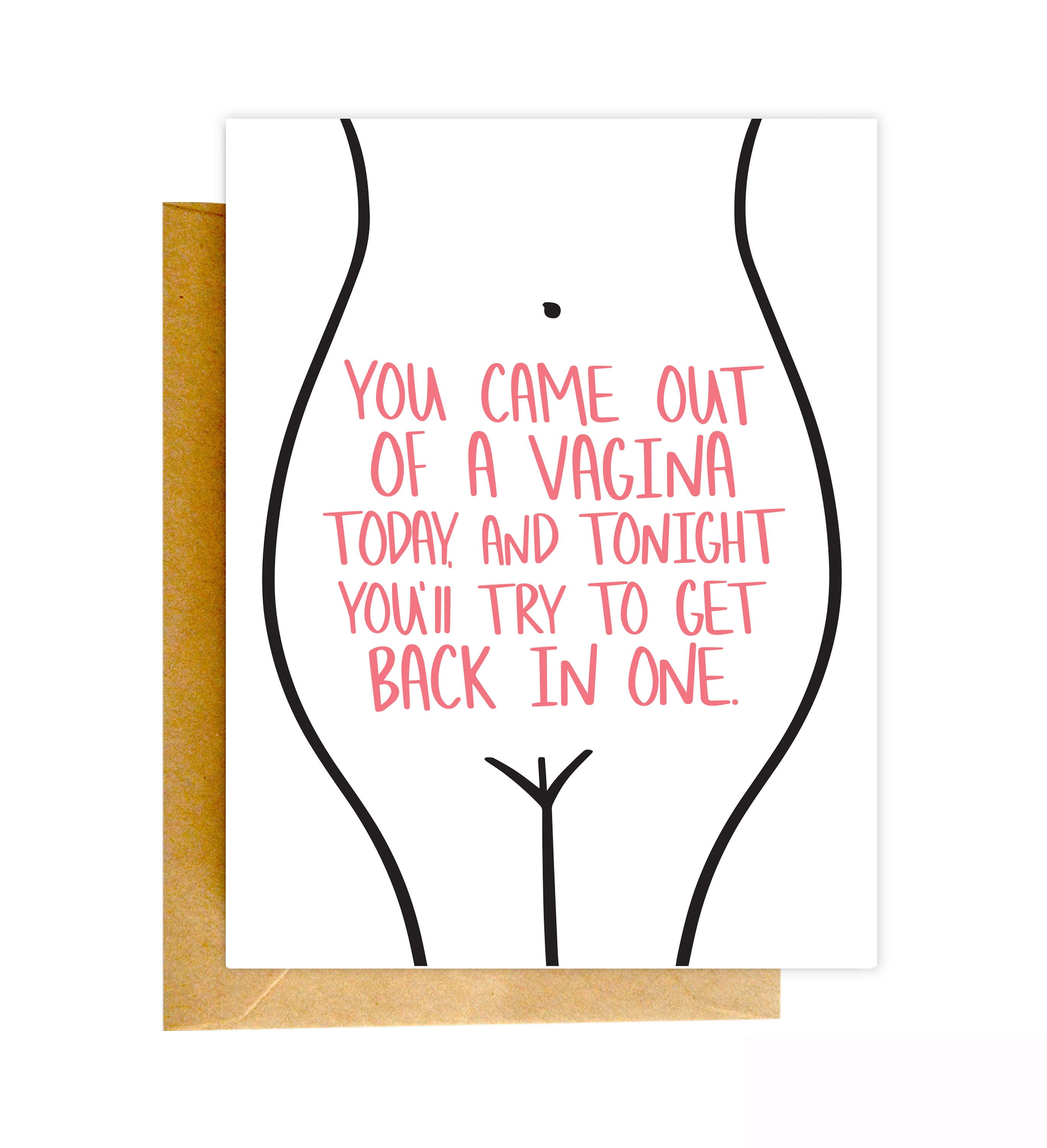 Funny Vagina Card Funny Birthday Card Birthday Card Naughty