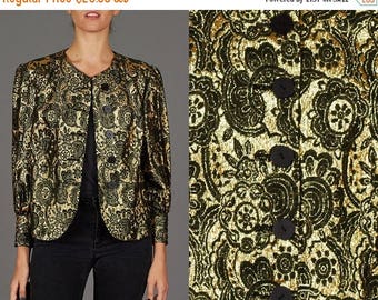 ON SALE ON Sale Vintage Gold Brocade Jacket
