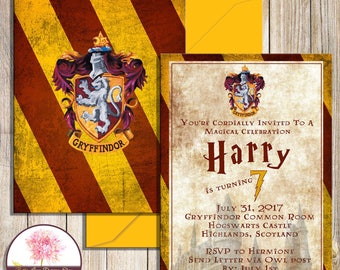 Harry Potter Gryffindor House Invitation