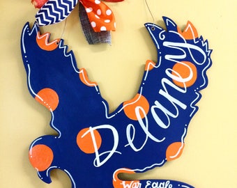Eagle Door Hanger, Auburn Door Hanger, War Eagle, Auburn Door Decor, War Eagle Door Hanger, Auburn Football Door Hanger
