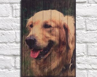 Custom pet portrait memorial Wood wall art 5th Anniversary gift for Husband gift for Women gift for Men gift for boyfriend Panel effect sign