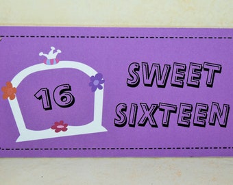 Download Birthday Card 16th Birthday Sweet Sixteen 18th Daughter