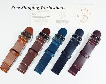 Leather Watch Strap in 18mm, 20mm, 22m, 24mm