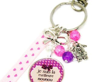 Keychain / bag charm, I'm the best nanny