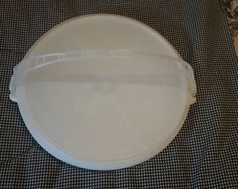 Tupperware Divided Tray Made in Canada Vintage with Lid and Handle Veggies Chips and Dip