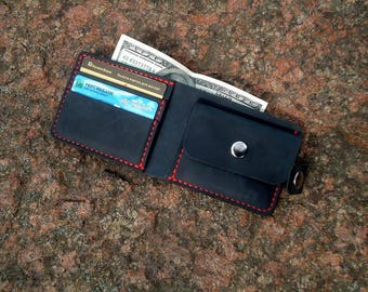 Boyfriend gift for him Mens gift for husband gift personalized men Mens wallet Leather wallet Coin purse slim wallet Son gift coworker gift