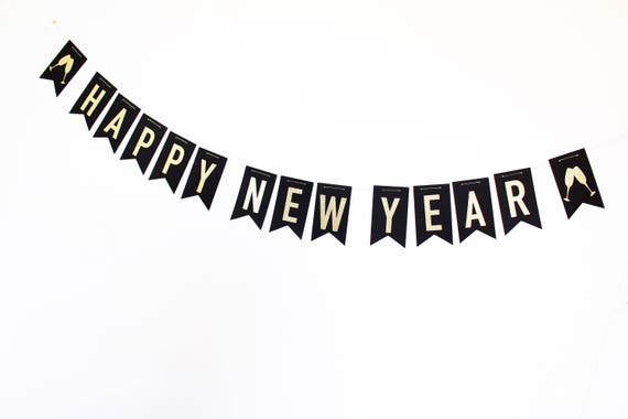 Happy New Year Banner New Years Eve Decorations New Years