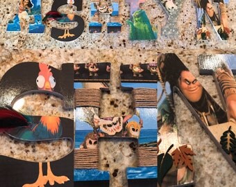 moana letters etsy