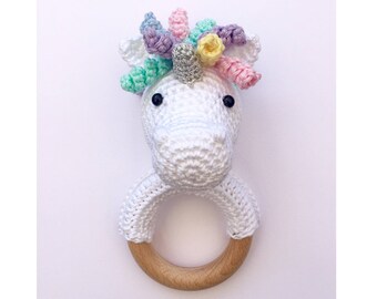 CROCHET PATTERN unicorn rattle (+ free donkey and horse pattern)