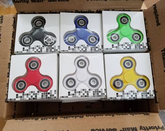 10x Fidget Spinner, Finger Spinner,Figet Toys,Hand Spinner,Tri Fidget,EDC Fidget,Stress Relief,Anxiety Relief - Fast Priority Mail Shipping!