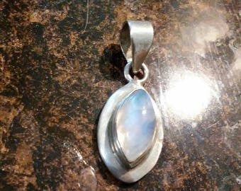 SALE! Moonstone Marquis sterling pendant
