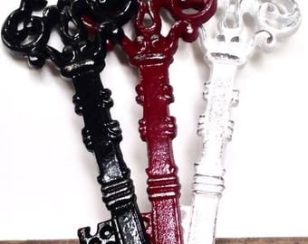 ON SALE Large Skeleton Key Decor - Gallery Wall Key - Decorative Keys - Vintage Key Wall Decor - Shabby Chic - Key Wall Hanging - Country Co