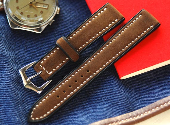 Brown Leather Watch Strap 18mm Brown Leather Watch Strap 20mm