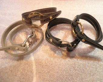 stitched leather bracelets