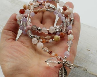 Renaissance de l'Être en soi... superbe collier de pierres naturelles et argent pur artisanal création Jacynthe collection Luminescence