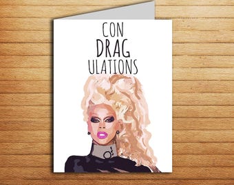Congratulations Card RuPauls Drag Race Card Con Drag ulations RuPaul Wedding Card Engagement Congrats Bridesmaid Gift Pop Culture Graduation