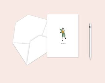 Notre Dame Card Leprechaun - Fighting Irish Card - Go Irish