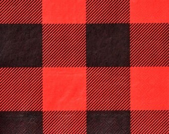Buffalo Plaid Gingham Lunch Napkins (16 Pack)
