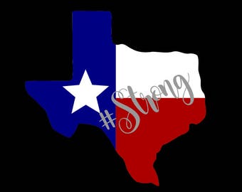 Texas Strong Decal :Yeti cups- cars- laptops- Texas decal- Texas Flag- laptop decal- glitter decal- vinyl decal