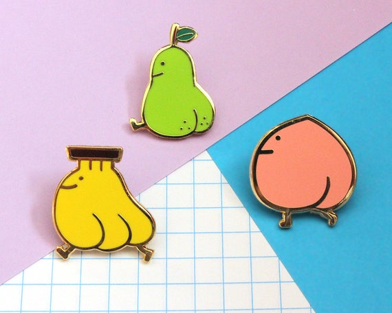 Preorder Fruity Booty Enamel Pins