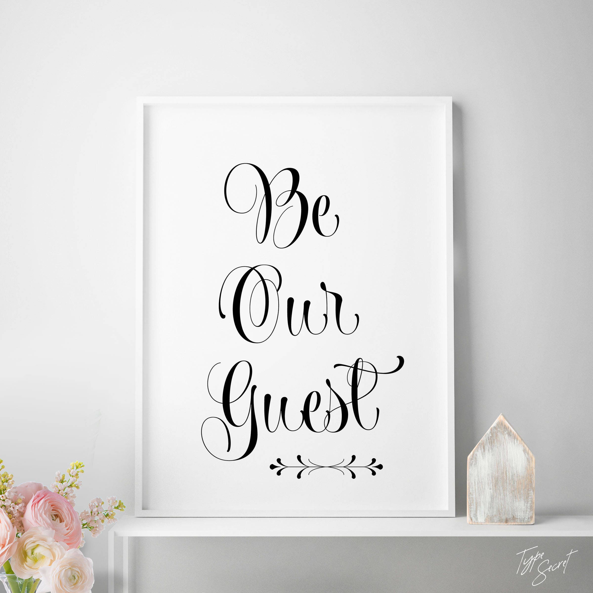 be our guest printable quote home decor guest room welcome
