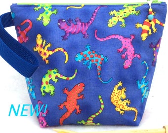 Knitting Bag, Knitting Project Bag, Crochet Bag, knitting Tote, Salamander Bag, Yarn Bag, Sock Bag