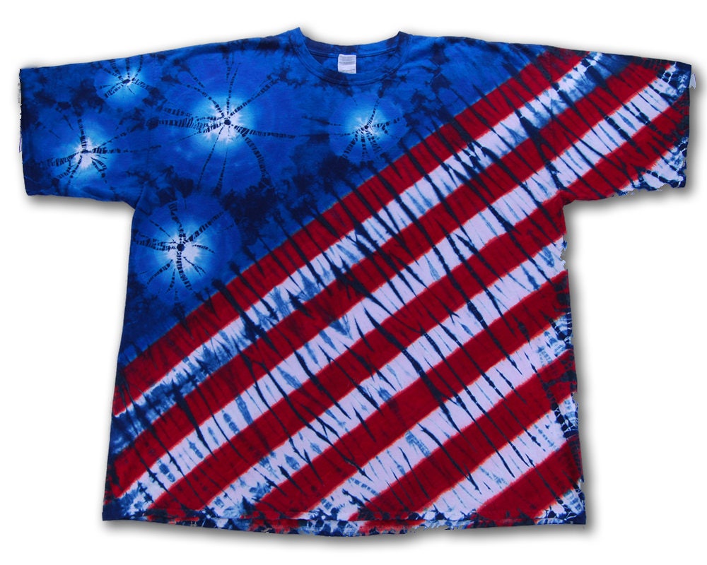 tie dye american flag t shirt