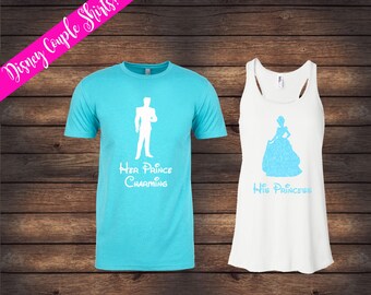 His Princess Her Prince Charming | Cinderella Shirts | Disney Couple Shirts | Disney Shirts | Matching Disney Shirts | His & Her Shirts