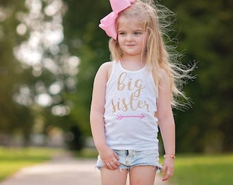 Big Sister Shirt, Pregnancy Announcement, Matching Sister Shirts, New Baby, Baby Shower gift, Big Sister Announcement, Maternity Pictures