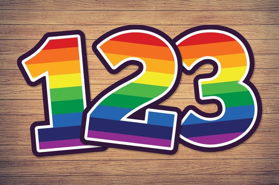 Download Rainbow numbers svg unicorn birthday number stripe png