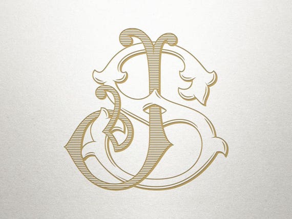 Interlocking Monogram Design JS SJ Monogram Design