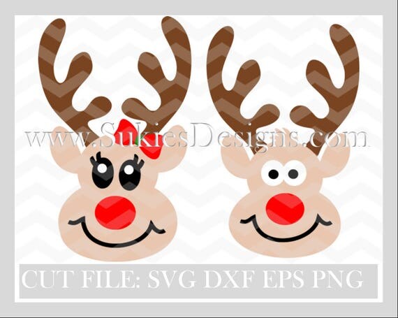 Download Christmas Bundle Reindeer SVG DXF PNG Files for Cricut and