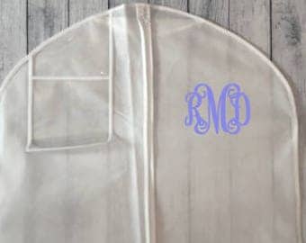 Personalized Bridal Gown Garment Bag - 72" w/ 10" Gusset