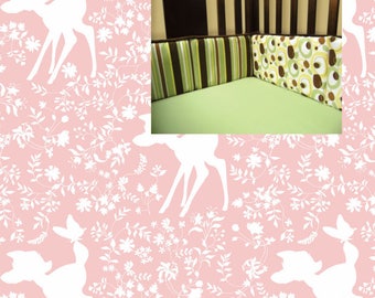 Bambi Crib Bumper Bambi Boy Girl Crib Bedding Bambi Nursery Baby Girl Bedding Crib Bumper Boy Nursery Timber Crib Bumper Bedding