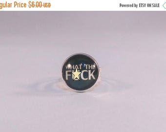 ON SALE 10% OFF Large Big Mature What the Fuck Wtf 16mm Adjustable Silver Tone Ring Uncensored Pic in Listing WHat the Fuck Ring Fuck Jewelr