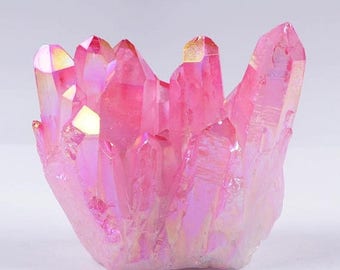 angel aura quartz crystal cluster