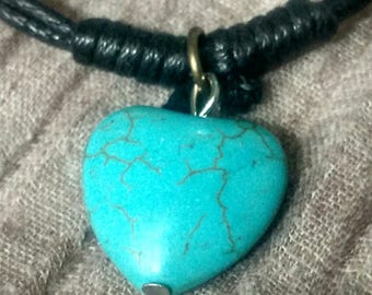 Bracelet turquoise cœur