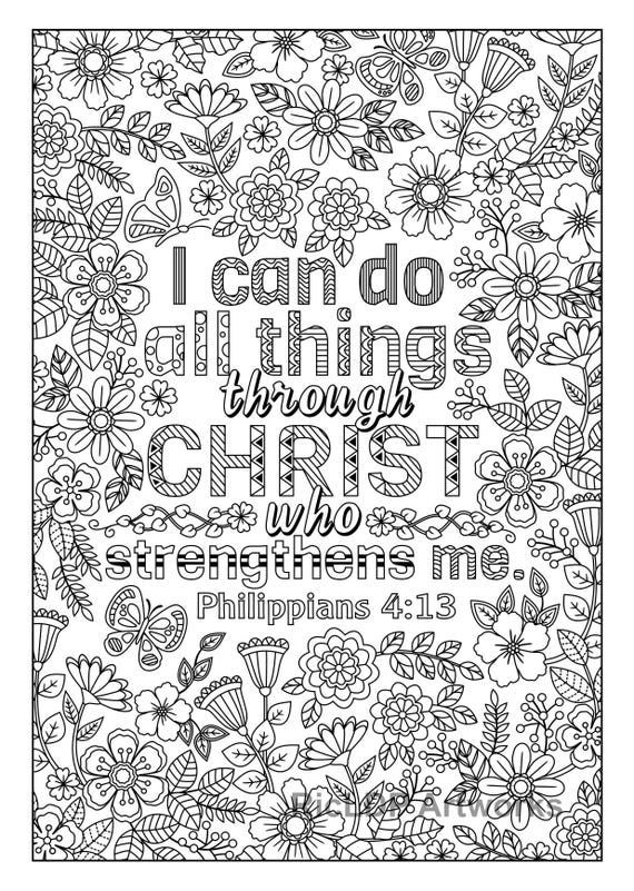 Download Two Coloring Pages I Can Do All Things Through
