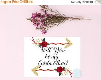 25% OFF SALE- DIGITAL Invite Will You Be My Godmother Godmother Gift God Parent Gift You Be My Godmother Godparent Gift God Father Gift God