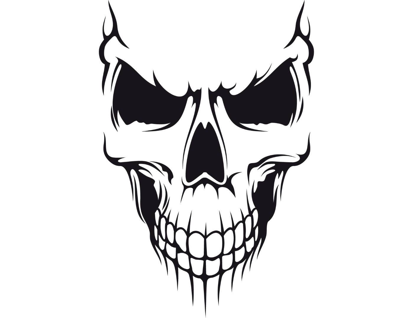 Download Skull #8 Head Death Killer Tattoo Skeleton T-Shirt .SVG ...