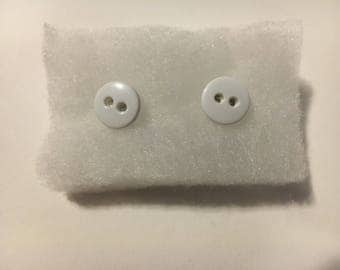 Small Button Earrings