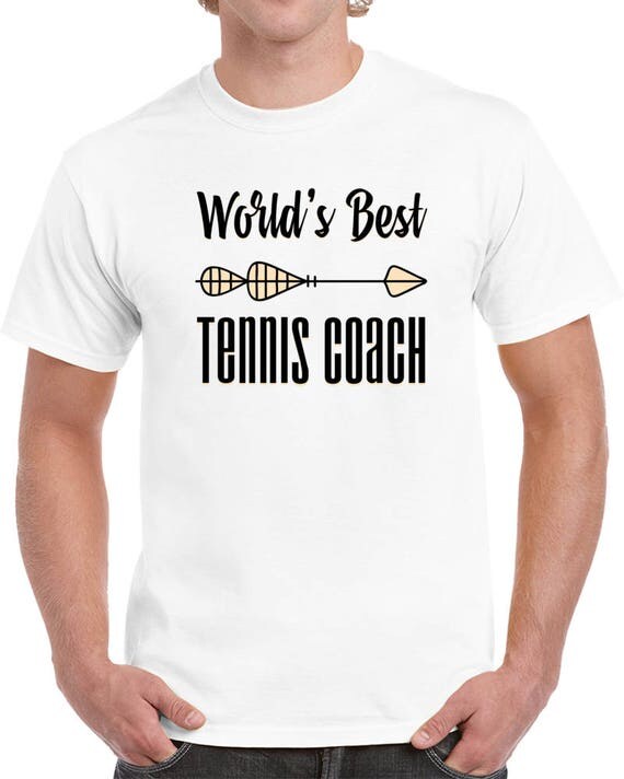 Tennis Coach Gifts, World's Best Tennis Coach, Gift for Coaches, Funny t-shirt Sports Print, Gift for Husband Father Dad T Shirt