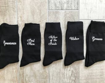 Groom socks, groomsmen socks, personalised socks, groom, usher socks, bestman socks, father of the bride socks, wedding gift, novelty socks