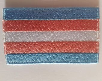 Transgender Flag Iron On Patch Sew on transfer Brand New