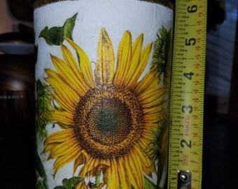 Sunflower Vase or Sunflower Candle Holder